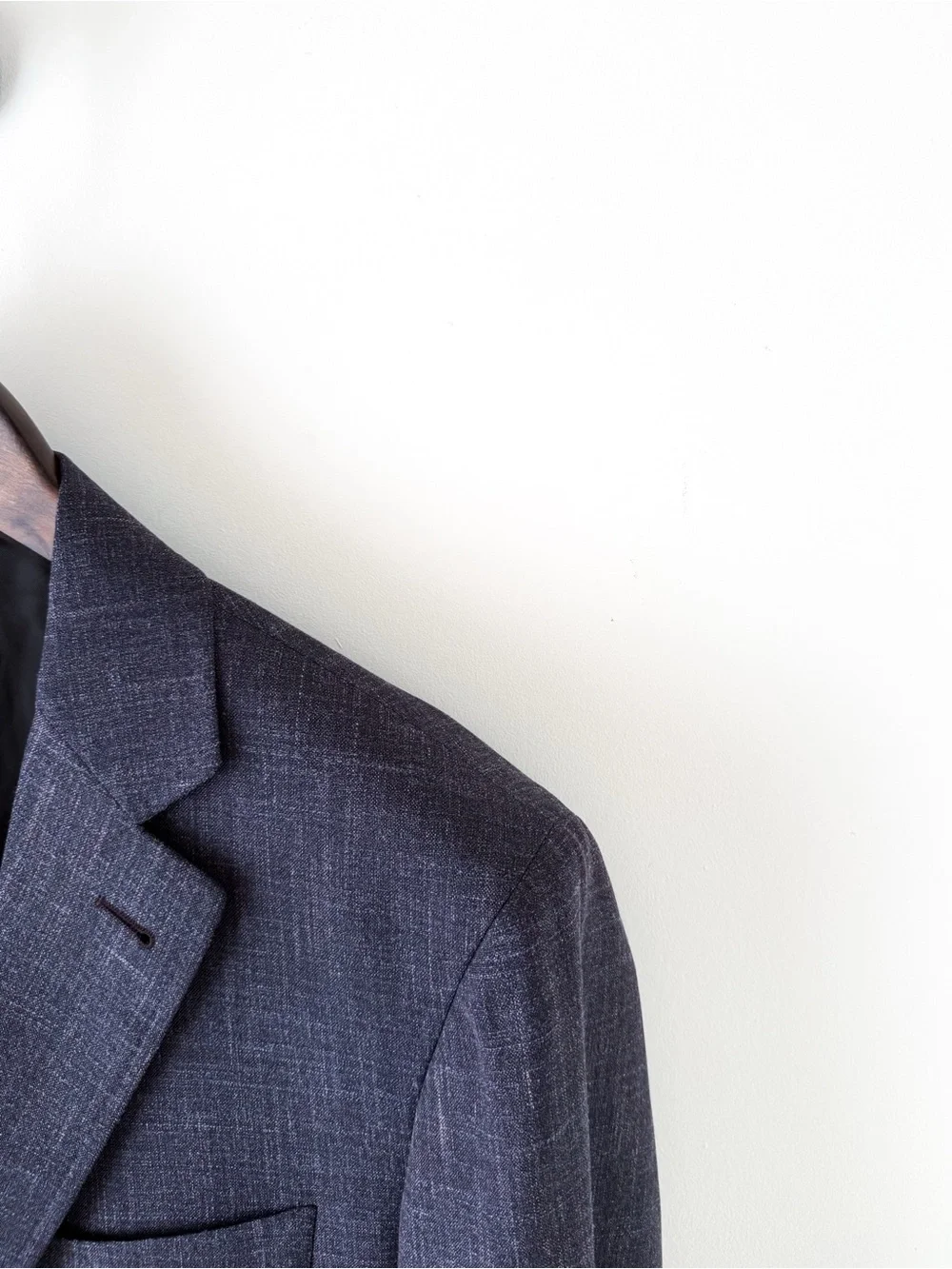 Canali Kei Dark Navy Blue Wool Silk Linen Textured Sport Coat Blazer Men's 42R